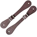 Set of 2 Handmade Leather Spur Straps – Western Horse Riding Gear for Cowboy, Men & Women – Full Grain Leather Boot Accessories