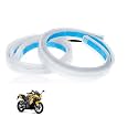 Set of 2 Ultra-fine 60cm Drum DRL Turn Signal LED Strip | Daytime Running Light | Flexible | Tube Guide Bike LED Strip | White and Yellow Compatible with Bajaj Pulsar RS200