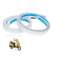 Set of 2 Ultra-fine 60cm Drum DRL Turn Signal LED Strip | Daytime Running Light | Flexible | Tube Guide Bike LED Strip | White and Yellow Compatible with Honda Activa 4 G