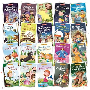 set of 20 classic tales amp favourite story books  english short stories books for 3  robin hood snow white alice in wonderland aladdin alibaba jungle book amp others