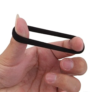 set of 20 pcs effortless black colored elastic cotton stretch hair ties bands