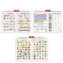 Set of 3 | 2 IN 1 ALPHABET AND NUMBER 1-10 ,2 IN 1 NUMBER &amp; FRACTIONS AND MATHS KEYWORDS and 2 IN 1 FRUITS AND VEGETABLES Early Learning Educational Charts for Kids | 20"X30" inch |Non-Tearable and Waterproof | Do