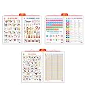 Set of 3 | 2 IN 1 ALPHABET AND NUMBER 1-10, 2 IN 1 NUMBER &amp; FRACTIONS AND MATHS KEYWORDS and 2 IN 1 HINDI VARNMALA AND BAARAHKHADEE Early Learning Educational Charts for Kids | 20"X30" inch |Non-Tearable and Water