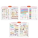 Set of 3 | 2 IN 1 ALPHABET AND NUMBER 1-10, 2 IN 1 NUMBER &amp; FRACTIONS AND MATHS KEYWORDS and 2 IN 1 COLOURS AND SHAPES Early Learning Educational Charts for Kids | 20"X30" inch |Non-Tearable and Waterproof | Doubl