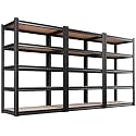 Set of 3 71"H Garage Shelving-2050LBS 5 Tier Storage Shelves,Adjustable Heavy Duty Metal Shelving Unit and Storage Large Rack,Utility Steel Shelf For Shop Warehouse Industrial Pantry 71"x35"x16"