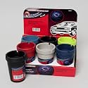 Set of 3 Butt Bucket Plastic Ashtray Assorted Colors 4-1/4" x 3" (Set of 3 Plastic)