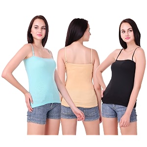 Set of 3 Spaghetti Camisole Vest Top
