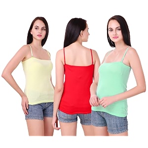 Set of 3 Spaghetti Camisole Vest Top