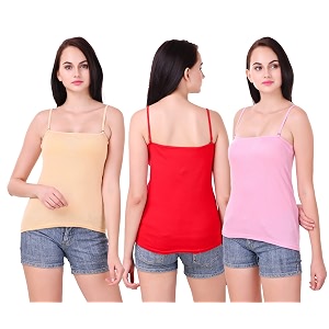Set of 3 Spaghetti Camisole Vest Top