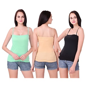 Set of 3 Spaghetti Camisole Vest Top