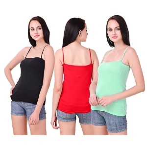 Set of 3 Spaghetti Camisole Vest Top