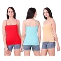 Set of 3 Spaghetti Camisole Vest Top