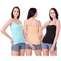Set of 3 Spaghetti Camisole Vest Top