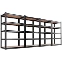 Set of 4 71"H Garage Shelving-2050LBS 5 Tier Storage Shelves,Adjustable Heavy Duty Metal Shelving Unit and Storage Large Rack,Utility Steel Shelf For Shop Warehouse Industrial Pantry 71"x35"x16"