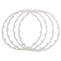 Set of 4 Alloy Wheel Rim Protectors - 16-20" Moulding Trim Wheel Edge Rings - Durable Wheel Decoration &amp; Protection for Car Rims - Easy Install Rim Guards