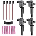 Set of 4 Ignition Coils &amp; Pigtail Connector Wiring Harness Kit Compatible with Ford Escape Focus Mazda 3 Tribute Mercury Mariner 2.0L 2.3L Replacement for DG507 DG541 C1453