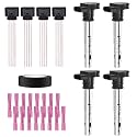 Set of 4 Ignition Coils Pack &amp; Pigtail Connector Wiring Harness Kit Compatible with Audi Volkswagen A3 A4 Allroad A5 Q5 TT Jetta Beetle Golf L4 2.0L Replacement For C1627 UF575