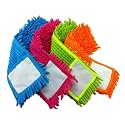Set of 4 Microfiber Dust Mop Refills with Finger-Like Projections 14x4 Inches Reusable Mop Pad Refills for Hardwood, Tile, and Laminate Floors