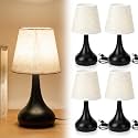 Set of 4 Small Table Lamp for Bedroom Farmhouse Bedside Lamps