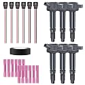 Set of 6 Ignition Coils & Pigtail Connector Wiring Harness Kit Compatible with Ford Escape Fusion Lincoln Zephyr Mercury Mariner V6 3.0L UF486 DG514 C1594 5C1651 DG-514