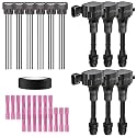 Set of 6 Ignition Coils Pack &amp; Pigtail Connector Wiring Harness Kit Compatible with Infiniti FX35 G35 M35 3.5L V6 22448-AL61C UF401 IGC0007 6734025 22448AL615