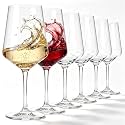 Set of 6 Unbreakable Acrylic Wine Glasses, 19 oz Clear Reusable