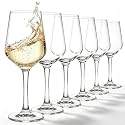 Set of 6 Unbreakable Acrylic Wine Glasses, 15 oz Clear Reusable