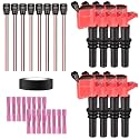 Set of 8 Red Ignition Coils &amp; Pigtail Connector Wiring Harness Kit Compatible with Ford Expedition F150 F250 Lincoln Mark LT Navigator Replacement for C1541 FD508 DG511