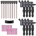 Set of 8 Straight Boot Ignition Coils & Pigtail Connector Wiring Harness Kit Compatible with Ford Expedition F150 F350 Lincoln Mark LT Replacement for C1541 FD508