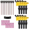 Set of 8 Yellow Ignition Coils &amp; Pigtail Connector Wiring Harness Kit Compatible with Ford Expedition F150 F250 Super Duty Lincoln Navigator C1541 FD508 DG511