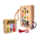 Interactive &amp; BusyBoard Mini (Set of IPI &amp; BBM), Thinkwud, Montessori Busy Board (Rechargeable), Sensory Toy to Develop Fine Motor Skills, Travel Friendly, Educational, Brain Development (2pcs)
