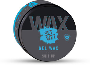 set wet hair wax for men - gel wax for strong hold perfect slick  shiny wet look hair styler 60 g
