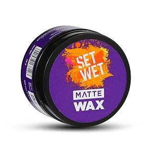 set wet styling matte hair wax 25g  matte look strong hold restylable anytime easy wash off  no paraben no sulphate no alcohol
