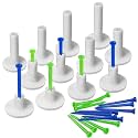 Seticek Rubber Golf Tees for Mats | Golf Tees for Driving Range & Indoor Simulators | Excellent Durability and Stability Rubber Tees | 6 Mixed Sizes Rubber Tees & 2 Sizes Tees (32 Pcs)