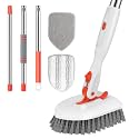 SetSail Tile Tub Scrubber Brush 3-in-1 Shower Scrubber with Long Handle