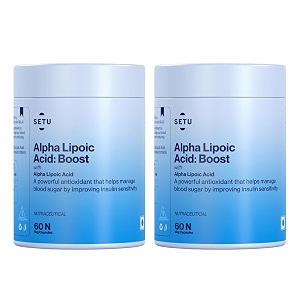 setu alpha lipoic acid 300 mg - 60 veg tablets pack of 2  max absorption boost liver function healthy blood sugar boost energy level pure amp potent antioxidant  diwali gifts