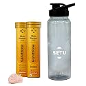 Setu Skin Renew Glutathione Tablets for Glowing Skin | 15 Effervescent Tablets with 500mg L-Glutathione & Vitamin C | Sugar-free Antioxidant & Skin Glow Supplement for Clear Skin | Orange (Pack of 1)