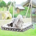 SETVSON Cat Window Perch, Cat Window Hammock Bed for Indoor Cats, Gray