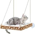 SETVSON Cat Window Perch Cat Window Hammock Bed, PE Rattan, Natural