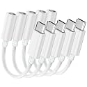 Seulliya USB C to 3.5mm Headphone Jack Adapter for iPhone 17/16/15 Pro/Max, Hi-Res Audio DAC Dongle, 3.5mm Aux Cord Converter for Samsung Galaxy, iPad, Car, USB-C Devices 5Pack