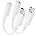 Seulliya USB C to 3.5mm Headphone Jack Adapter for iPhone 17/16/15 Pro/Max, Hi-Res Audio DAC Dongle, 3.5mm Aux Cord Converter for Samsung Galaxy, iPad, Car, USB-C Devices 2Pack