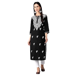 Seva Chikan Hand Embroidered Lucknowi Chikankari Regular