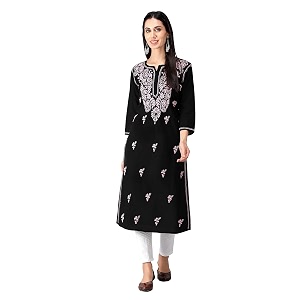 Seva Chikan Hand Embroidered Lucknowi Chikankari Regular