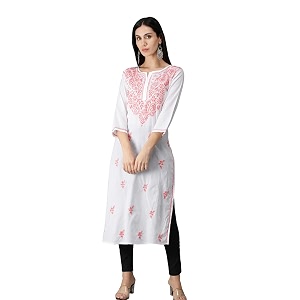 Seva Chikan Hand Embroidered Lucknowi Chikankari Regular