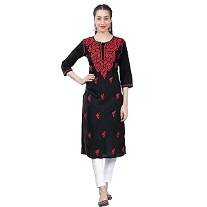 Seva Chikan Hand Embroidered Lucknowi Chikankari Regular
