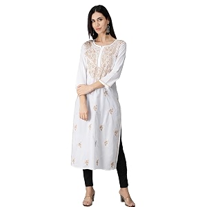 Seva Chikan Hand Embroidered Lucknowi Chikankari Regular