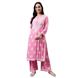 Seva Chikan Hand Embroidered Lucknowi Chikankari Rayon
