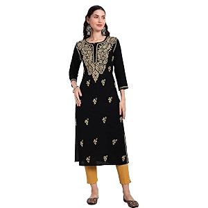 Seva Chikan Hand Embroidered Lucknowi Chikankari Regular