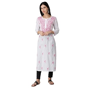 Seva Chikan Hand Embroidered Lucknowi Chikankari Regular