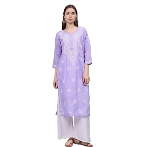 Seva Chikan Hand Embroidered Lucknowi Chikankari Appricoat
